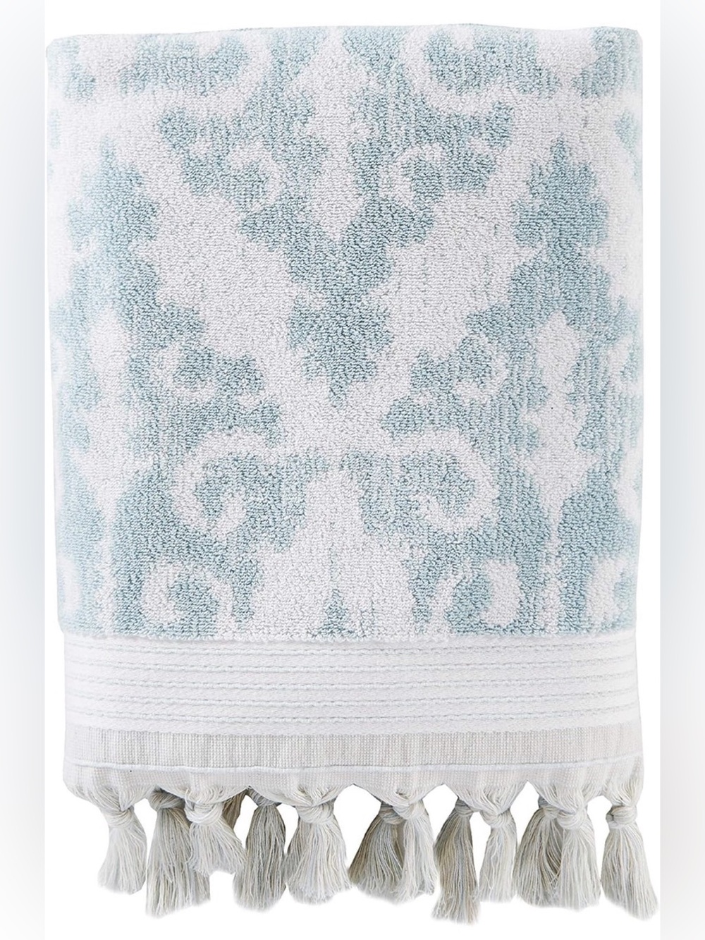 NWT Home Mirage Fringe Bath Towel, 100% Turkish Cotton